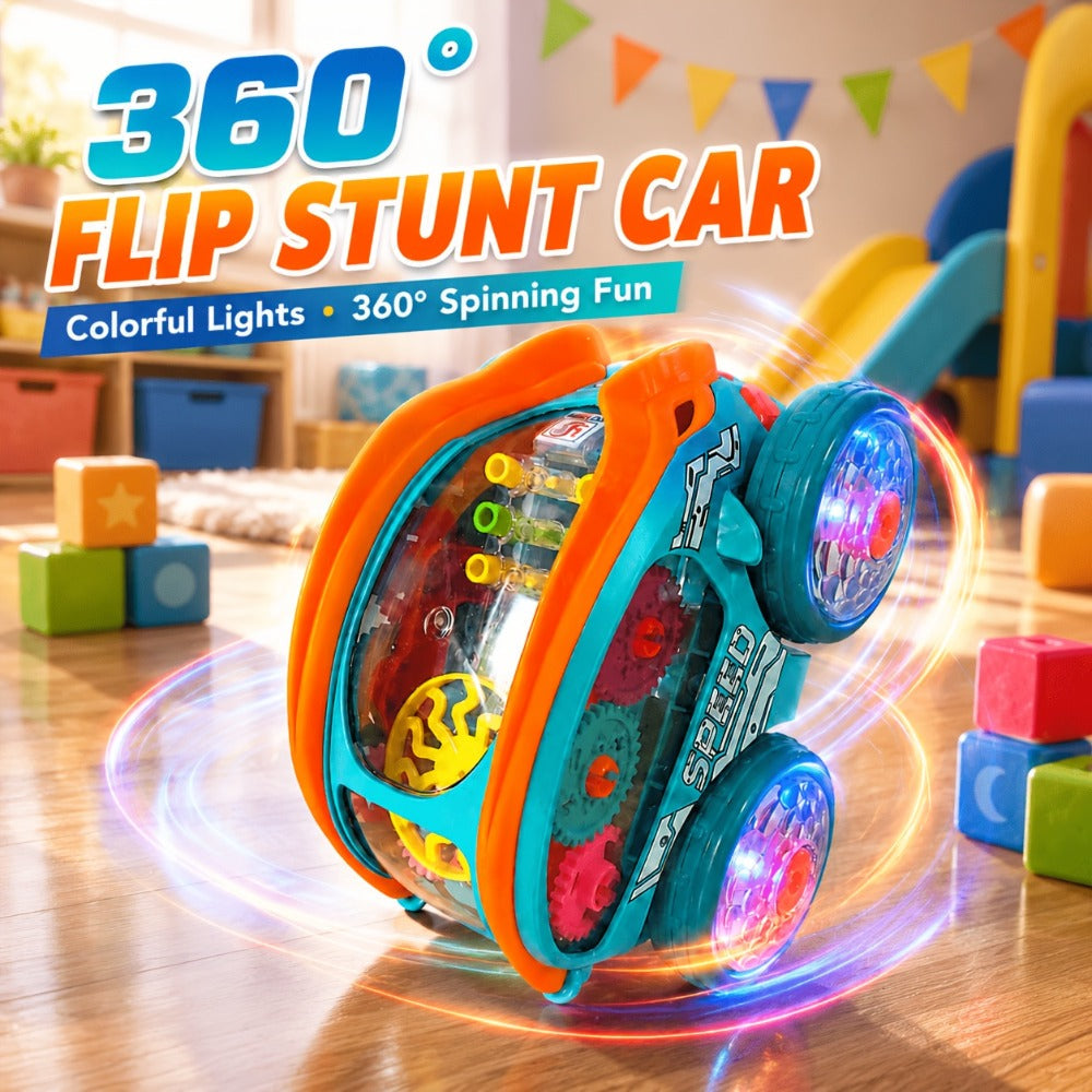 Automatic Dump Truck Toy Car with Colorful LED Lights & Music – Auto Rolling Construction Vehicle Toy for Toddlers Kids Ages 2+, Fun Light-Up Truck Sound Effects, Best Birthday Christmas Gift