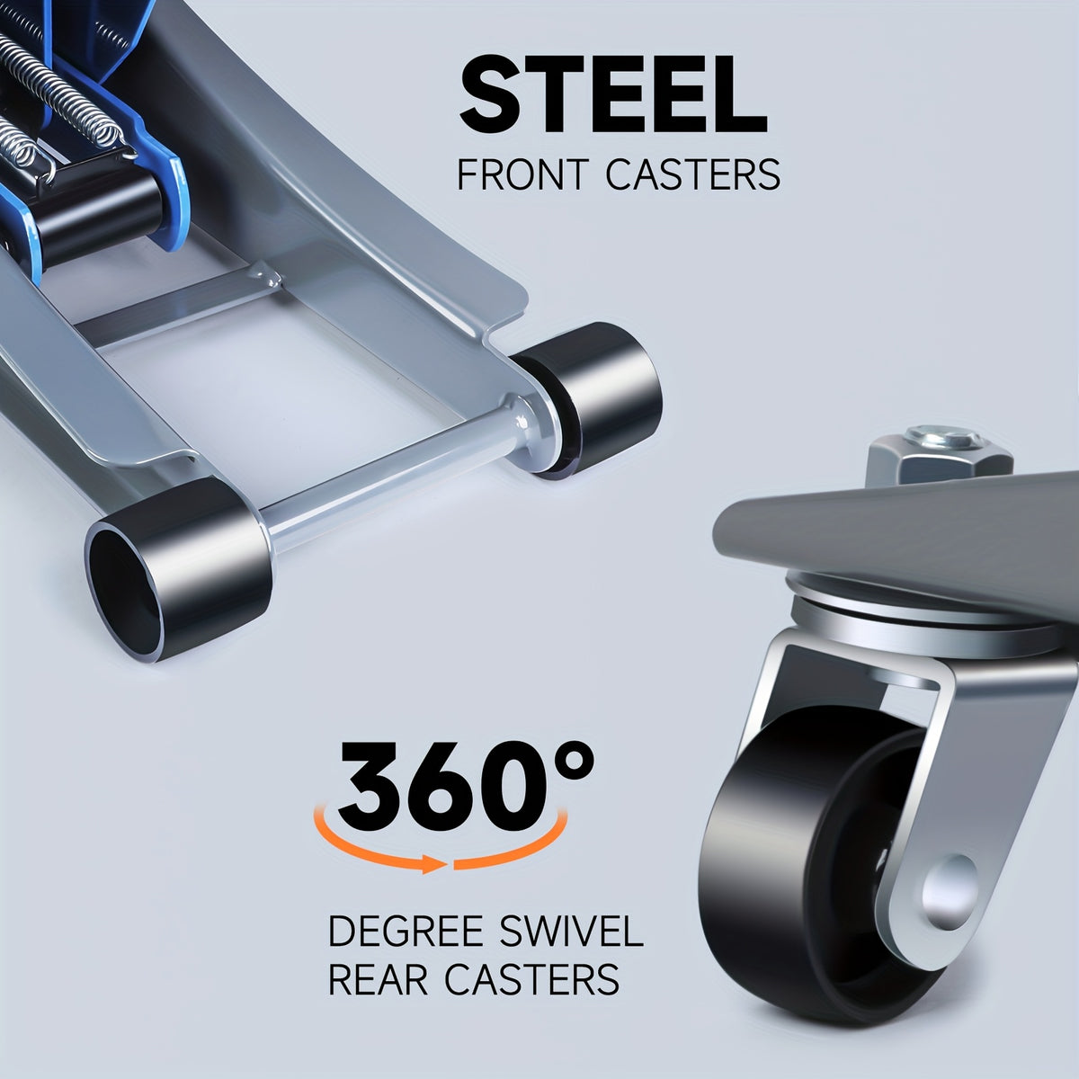 3T Jack Stands(2 PCS) Sold Separately And 2/3/4 Ton Hydraulic Floor Jack, 80- 500mm Lifting Range, Thickened, Anti-Slip Stable Base, Quick Lift for Car SUV Sedan, Safe Lifting Tool for Vehicle Repair And Emergency Use, for Car Jack