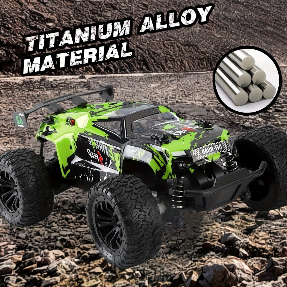 Alloy RC Truck for Kids 2.4GHz Off-Road Remote Control Car – All-Terrain Rechargeable Metal Body, Safe for Boys & Girls Ages 3 4 5 6 7, Best Birthday Easter Christmas Gift Toy