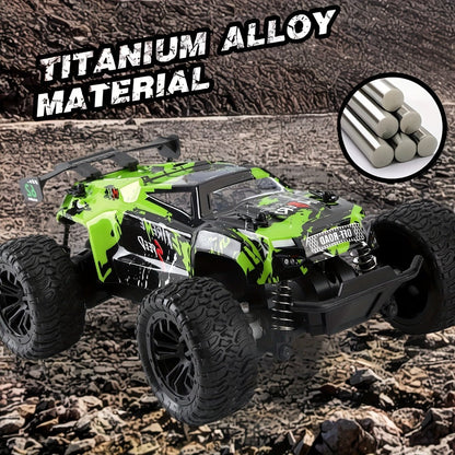 Alloy RC Truck for Kids 2.4GHz Off-Road Remote Control Car – All-Terrain Rechargeable Metal Body, Safe for Boys & Girls Ages 3 4 5 6 7, Best Birthday Easter Christmas Gift Toy