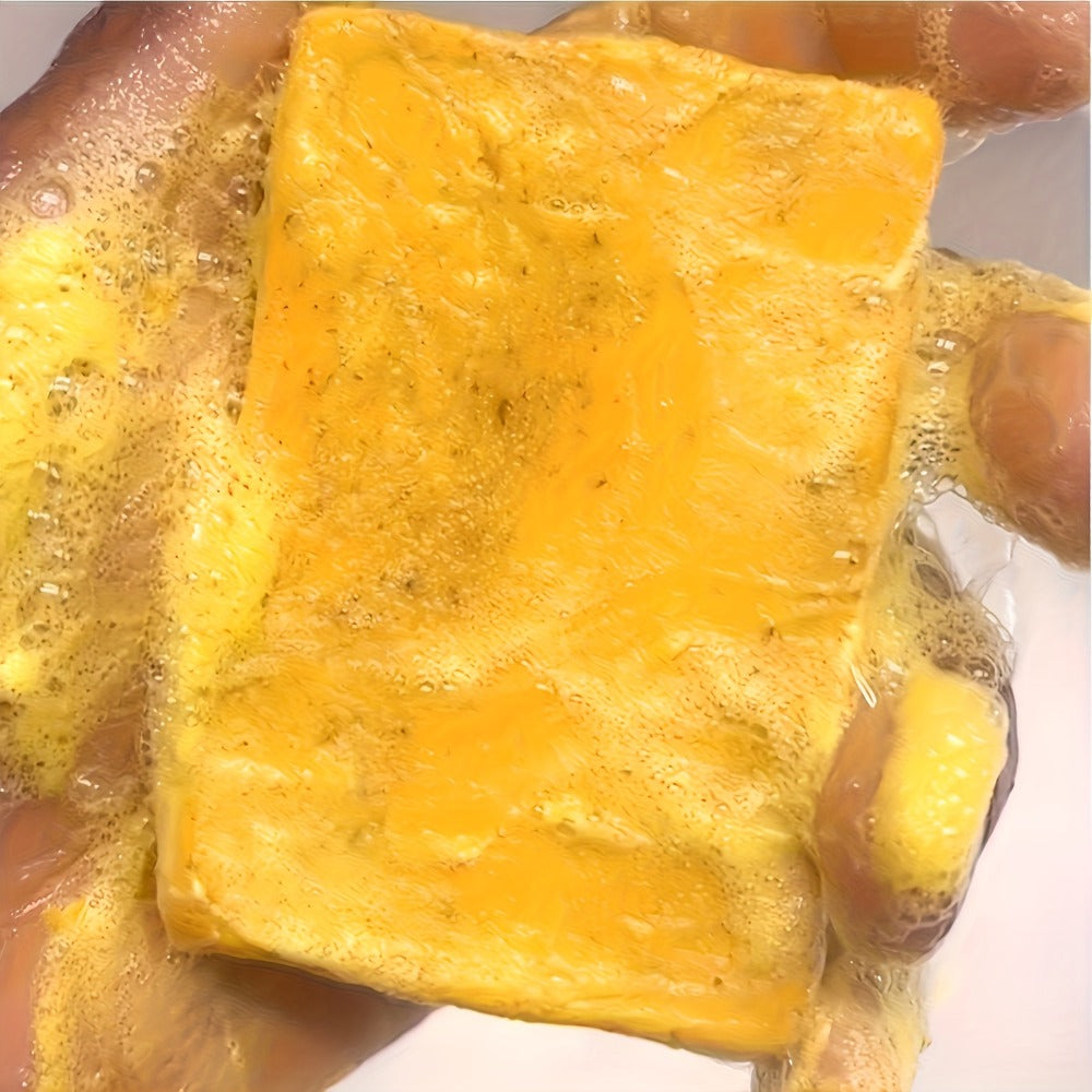 Kojic Acid Soap Bar 24-Pack Handmade — Lemon Turmeric Cold Process Bar Soap with Ginger Extract & Exfoliating Granules, Brightening Dark Spot Soap for Women, Face & Body Cleansing Gift Set
