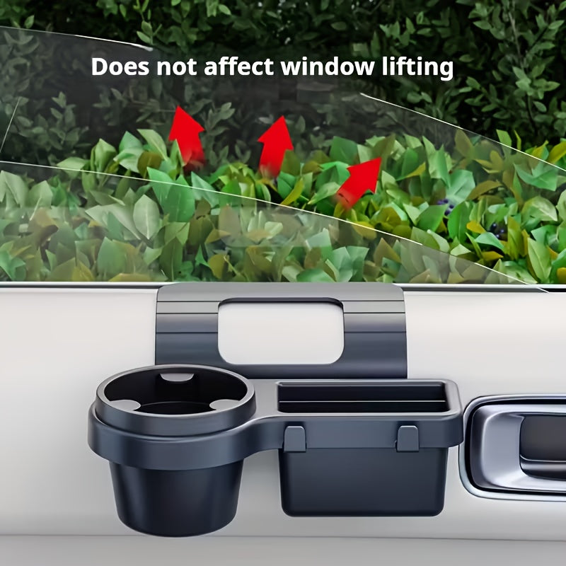 Car Window/door Side Tray Multifunctional Cup Holder, Phone Stand, And Water Bottle Holder. Removable Car Storage Tray, Non-slip And Stable, Easy to Install, Suitable for Most Car Models, A Must-have for Road Trips, And A Perfect Gift.''