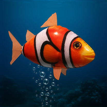 RC Inflatable Clownfish Balloon – Remote Control Flying Fish Toy for Kids Birthday Party, Wedding & Home Decor, Fun Indoor Air Swimmer Gift for Boys Girls Ages 3+
