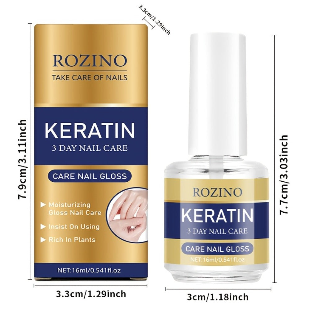 Keratin Nail Polish Strengthener 3pcs – Aloe Vera & Lavender Moisturizing Treatment for Dry Brittle Peeling Nails, Instant Hydration, Korean Skincare Formula, Natural Nail Care for Hands & Fingernails