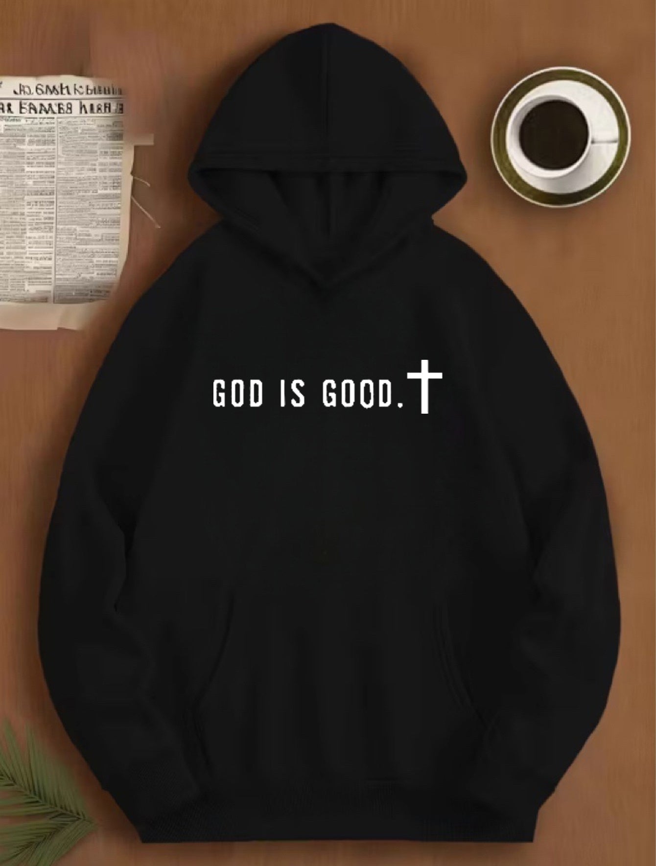 Men's Festive Graphic Hoodie - Loose Fit Holiday Print