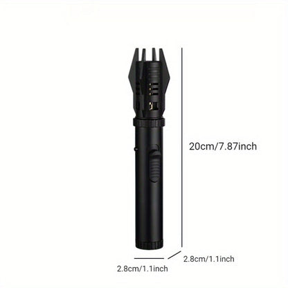 Windproof Turbo Torch Lighter 360 Degree Ignition Metal Jet Flame Lighter with Safety Lock Adjustable Flame for Camping BBQ Outdoor Cooking Butane Gas Not Included