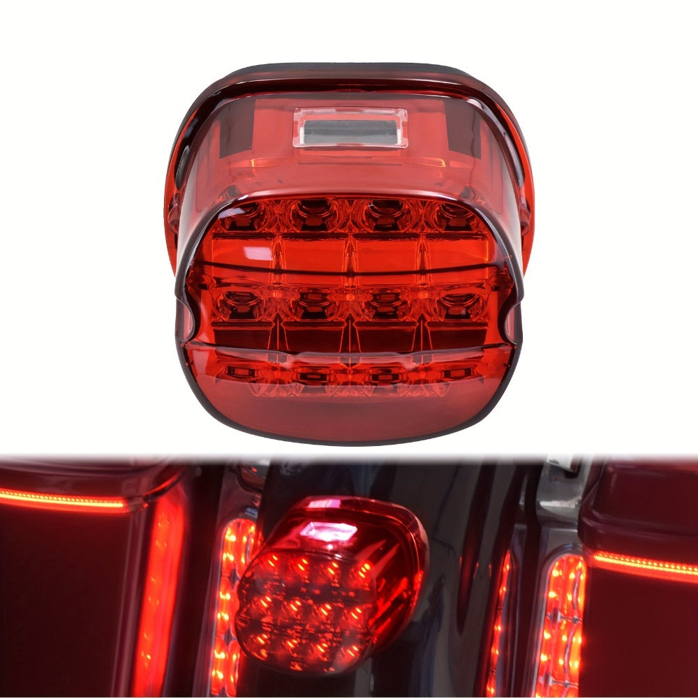 Harley Davidson LED License Plate Light with Turn Signal for Sportster Dyna Touring Road King Electra Glide - Brake Running Lamp