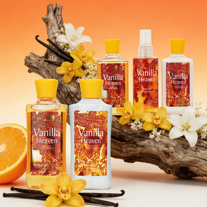 Vanilla Body Lotion Set with Glycerin — Nourishing Moisturizer for Women & Men, Lasting Vanilla Fragrance, 3 oz Travel Size & 10 oz Home Size, Couple Skincare Gift for Birthdays & Holidays