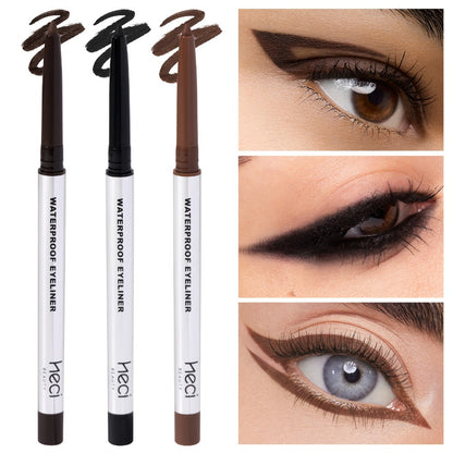 3-Piece Matte Gel Eyeliner Pen Set Waterproof Long-Lasting Smudge-Proof Precision Eye Makeup — Quick-Dry Creamy Formula for Sensitive Mature Skin Beginner Friendly Deep Medium Black