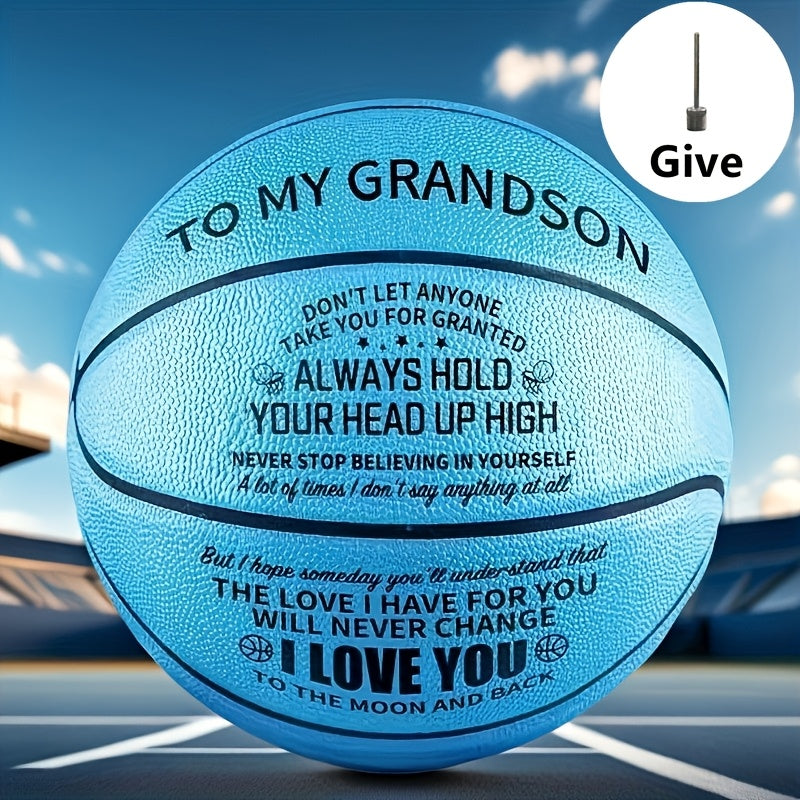 Motivational Basketball Gift for Teenagers, Grandson & Grandchild – International Standard Size, Inspirational Quote Ball, Perfect Birthday & Christmas Gift for Boys & Girls Age 14+