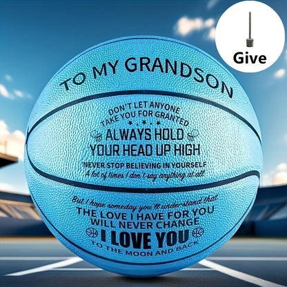 Motivational Basketball Gift for Teenagers, Grandson & Grandchild – International Standard Size, Inspirational Quote Ball, Perfect Birthday & Christmas Gift for Boys & Girls Age 14+