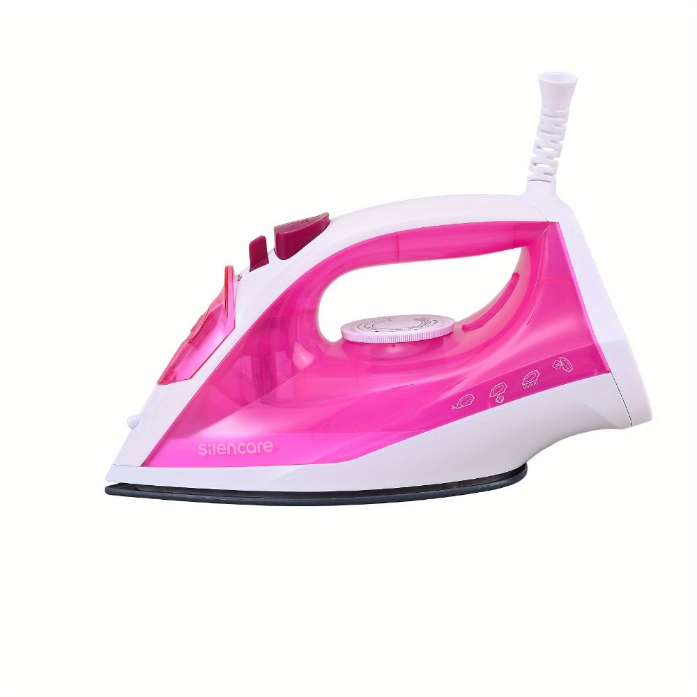 Steam Iron Household High-Pressure Non-Stick Soleplate Anti-Calcification Overheat Protection Multi-Gear Fast Heating Dry Wet Dual-Use Clothes Iron Travel Essential Pink