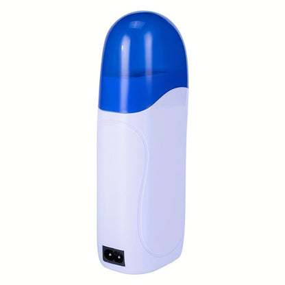 Wax Warmer Roller Kit for Hair Removal — Portable Electric Roll-On Soft Wax Heater for Women & Men, At-Home & Salon Waxing, Smooth Glide Applicator, Travel-Friendly (Light Pink/Green/Blue/White)