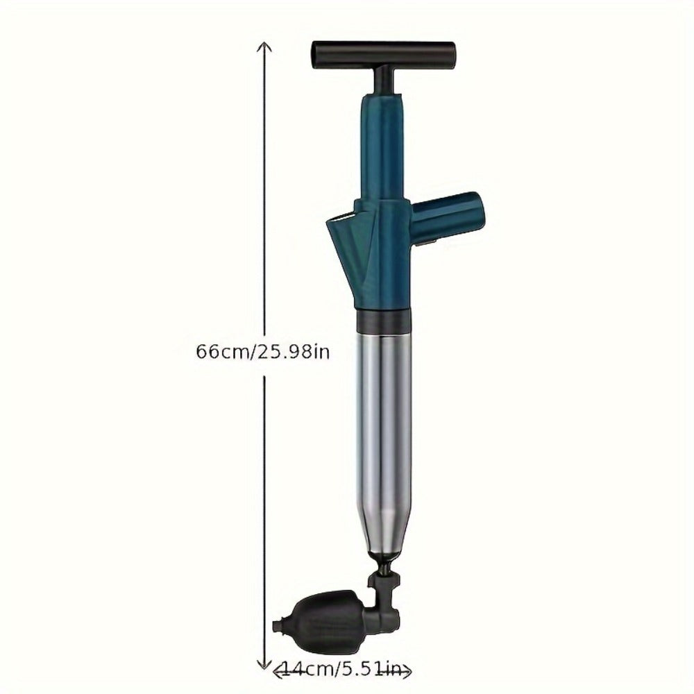 Air Pressure Drain Unclogger – One-Shot Toilet Dredging Tool for Kitchen & Bathroom, Sewer Pipe Blockage Remover, Floor Drain Cleaner, Portable Manual Plunger for Clogged Drains (1 Set)
