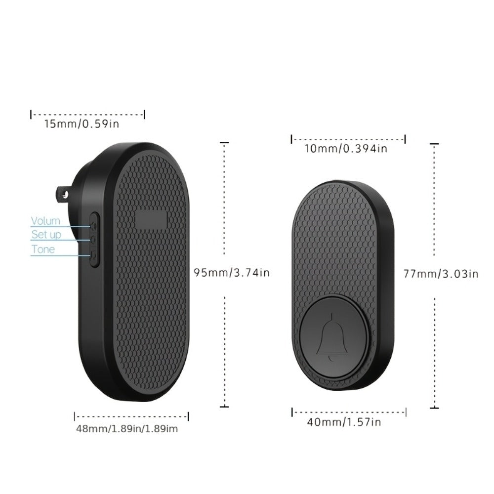 Wireless Doorbell Battery Powered – 33 Melodies, 4 Volume Levels, 1000-Foot Range, Durable Plug-In Receiver, Easy Install, for Home, Apartment, Office & Commercial Use (Enhanced Edition)