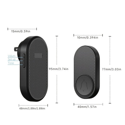 Wireless Doorbell Battery Powered – 33 Melodies, 4 Volume Levels, 1000-Foot Range, Durable Plug-In Receiver, Easy Install, for Home, Apartment, Office & Commercial Use (Enhanced Edition)