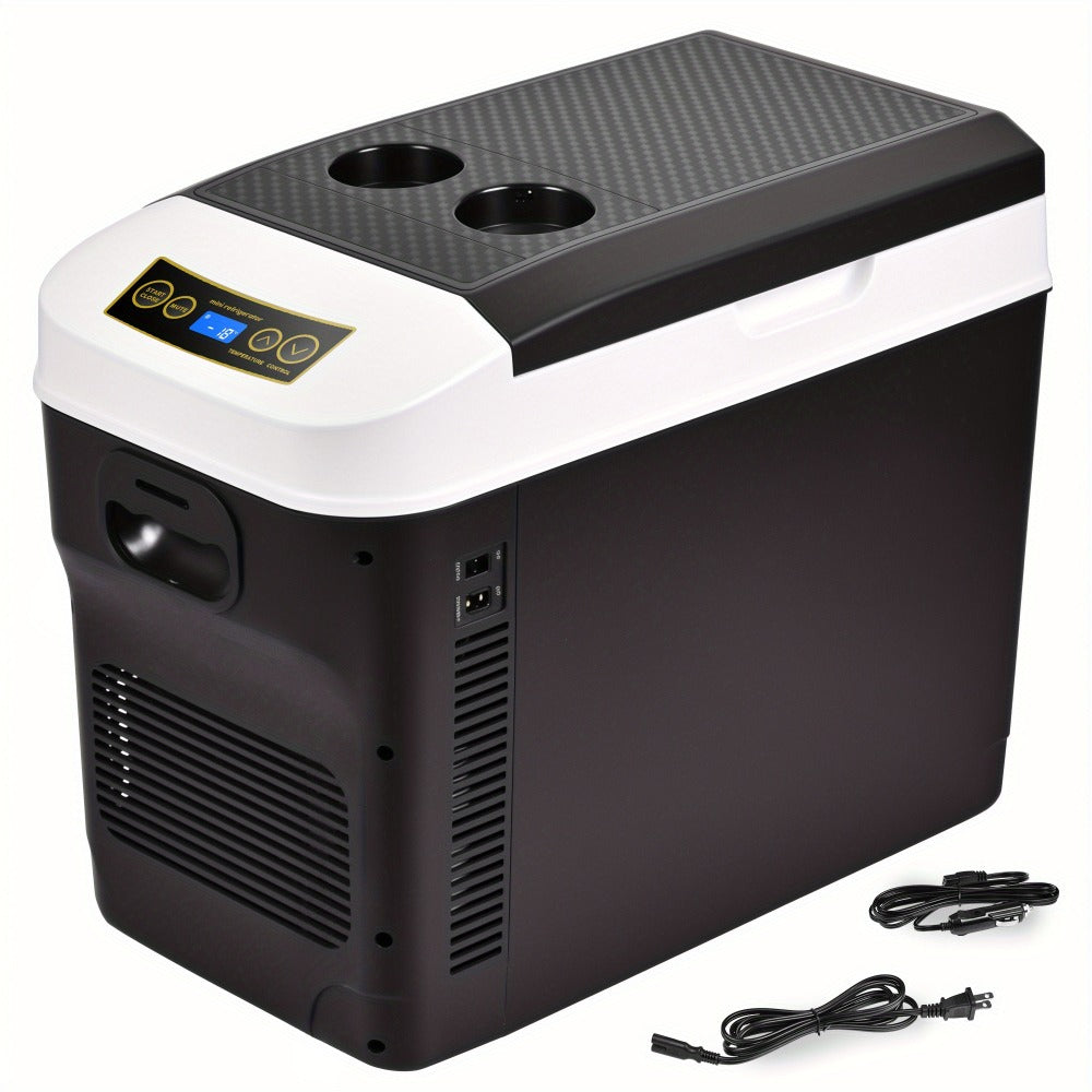 Portable Car Refrigerator Cooler & Warmer, 12V/24V DC & 120V AC Thermoelectric Fridge with Dual-Core Cooling – 23 or 31 Quart Electric Cooler for Camping, RV, Road Trip and Fishing