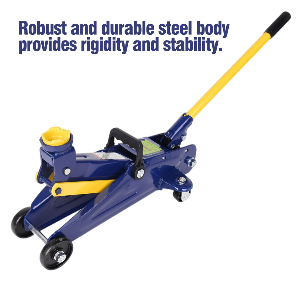 Easy-to-use 2-ton Heavy-duty Jack, Hydraulic Low-profile Car Service Jack, Includes Storage Bag