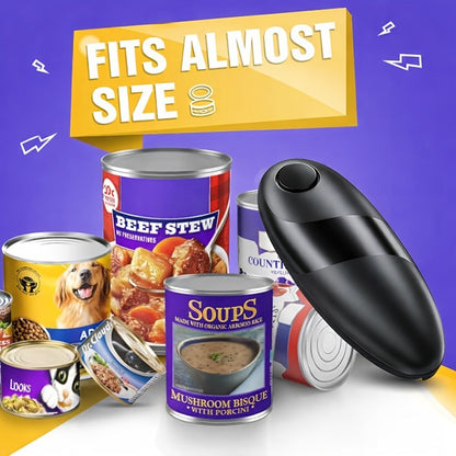 Electric Can Opener One-Touch Automatic – Safe Smooth Edge, Hands-Free Magnetic Lid Lift, Easy Open for Seniors & Arthritis, Universal Fit, Perfect Holiday Gift