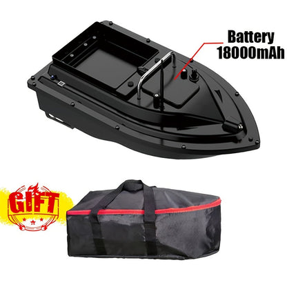 RC Bait Boat 500M Remote Control Fishing Bait Boat with Large Capacity Hopper, Single Compartment Carp Fishing Bait Delivery & Towing Boat with Carrying Case