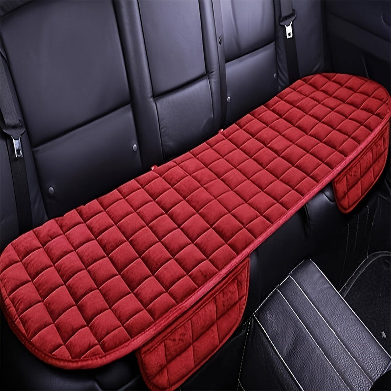 3pcs/Set Luxurious Plush Plaid Car Seat Cushions - Insulated, Thickened for Cold-Resistant Comfort - Universal Fit for Cars, Suvs, Trucks - Premium Car Additions Bundle