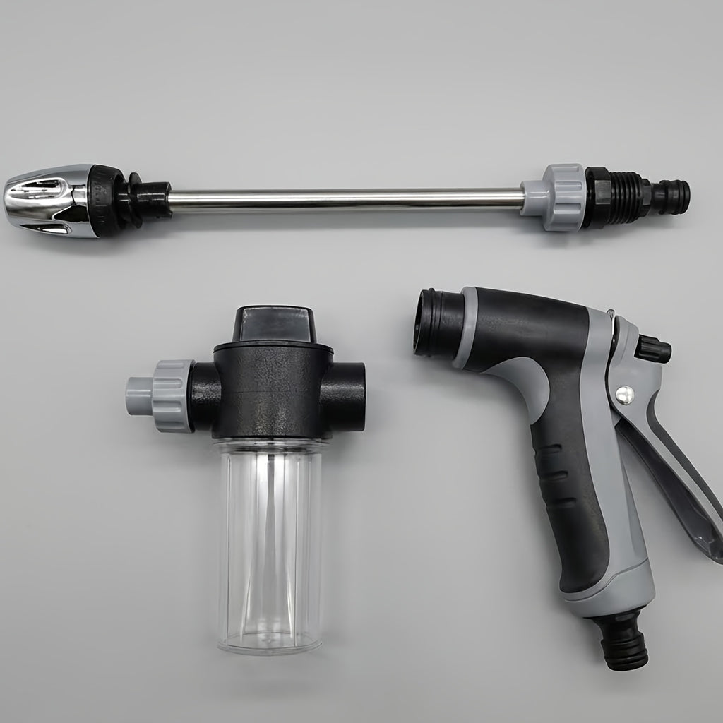 High-Pressure Car Wash Gun with Long Reach Lance Durable Water Hose Nozzle, Adjustable Spray Patterns, Leak-Proof Design for Trucks, SUVs, RVs, Driveways, Decks & Garden Cleaning