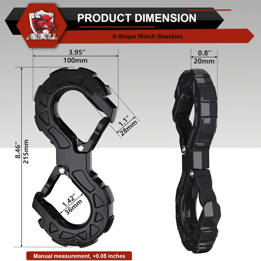 1pc 3/8-inch Trailer Hitch, Off-road Recovery Winch Hook, 35, 000-pound Capacity Trailer Shackle, G80-grade Heavy-duty One-piece Winch Quick-release Shackle, Suitable For RVs, Off-road Vehicles, And Passenger Cars; Available In Red, Black, And Green