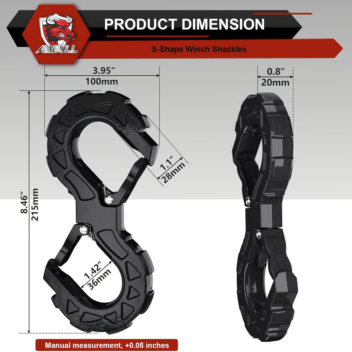 1pc 3/8-inch Trailer Hitch, Off-road Recovery Winch Hook, 35, 000-pound Capacity Trailer Shackle, G80-grade Heavy-duty One-piece Winch Quick-release Shackle, Suitable For RVs, Off-road Vehicles, And Passenger Cars; Available In Red, Black, And Green