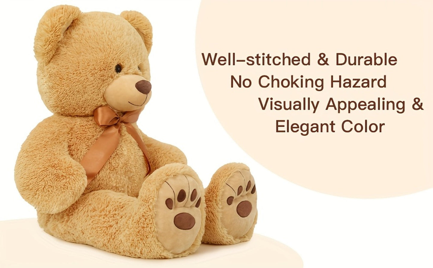 Giant Teddy Bear Brown XXL – Oversized Soft Cuddly Stuffed Animal Plush Toy, Valentine's Day Gift for Girlfriend Her Him, Birthday Baby Shower Kids Girls Large Bear Room Decoration