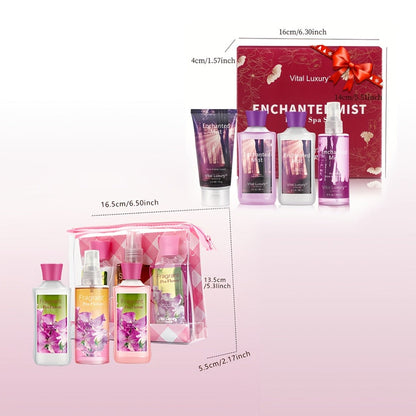 Bath and Body Gift Set for Women 3-Piece Peppermint Eucalyptus Glycerin Body Lotion Shower Gel Fragrance Mist – Moisturizing Nourishing Spa Set Holiday Birthday Gift for Wife Girlfriend