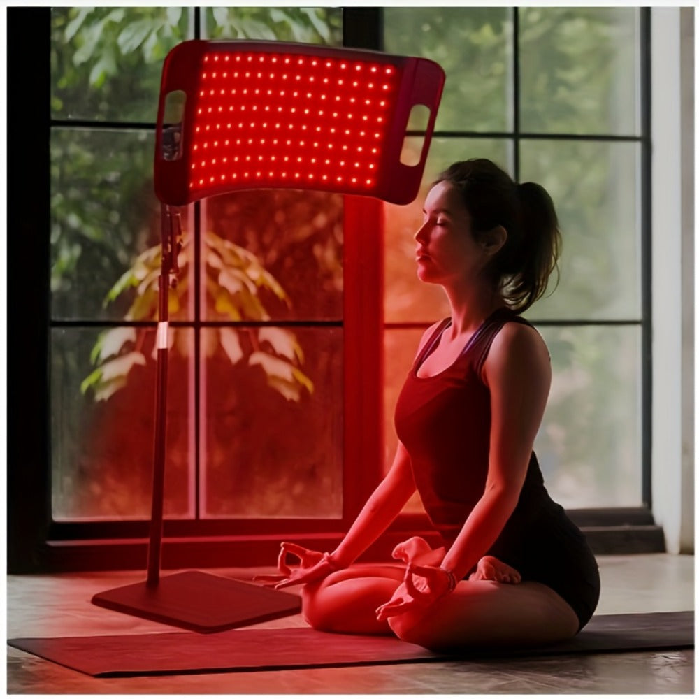Red Light Therapy for Face & Body – 660nm Red Light & 850nm Infrared LED Lamp with Stand, Skin Rejuvenation, Anti-Aging & Pain Relief Device, Self-Care Gift for Women & Men, Birthday & Holiday Gift