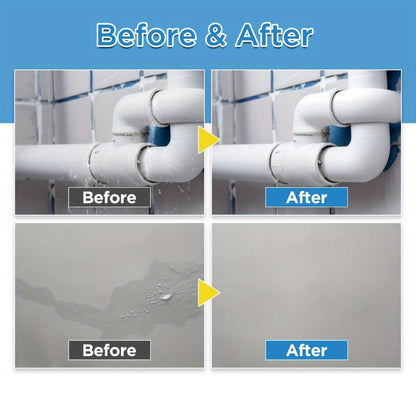 Waterproof Sealant Liquid Glue 32oz 1KG Leak Repair Agent – Indoor Outdoor Waterproof Coating for Roof Basement Wall Pipe Crack Sealing, Transparent & Black, Strong Adhesive Waterproof Repair Glue