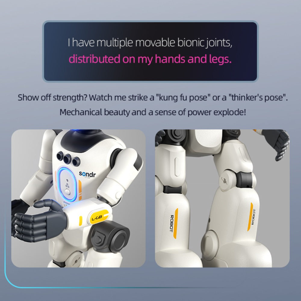 Smart Humanoid Robot Toy with Gesture Sensor & Voice Recorder – Advanced Pose-Controlled Joints, Smart Remote Control, Interactive STEM Robot for Kids Teens & Adults, Birthday Christmas Gift