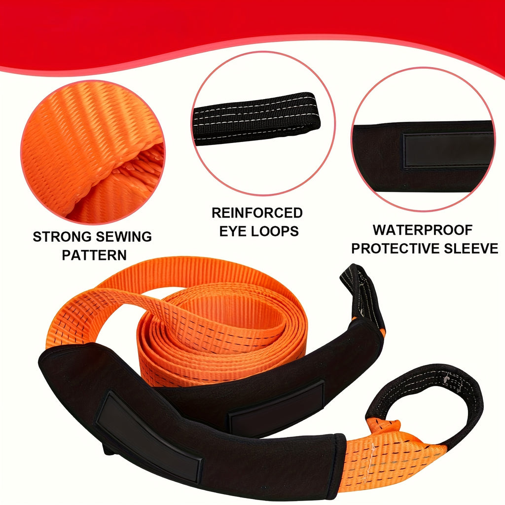2-inch X 20-foot Emergency Towing Kit with Towing Rope And 1/2 D-ring Shackles (2pcs)