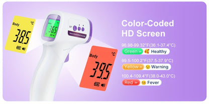 Non-Contact Forehead Thermometer Digital Infrared – 1-Second Instant Reading, Fever Alarm, 3-in-1 Forehead & Object Mode, FSA HSA Eligible, Silent & Memory Mode, 3 Backlights