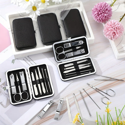 Bulk Nail Clipper Set 50 Pack 8-in-1 Stainless Steel Manicure Pedicure Kit with Portable Travel Case – Professional Grooming Tools Gift Set for Men Women Family Corporate Employees Clients