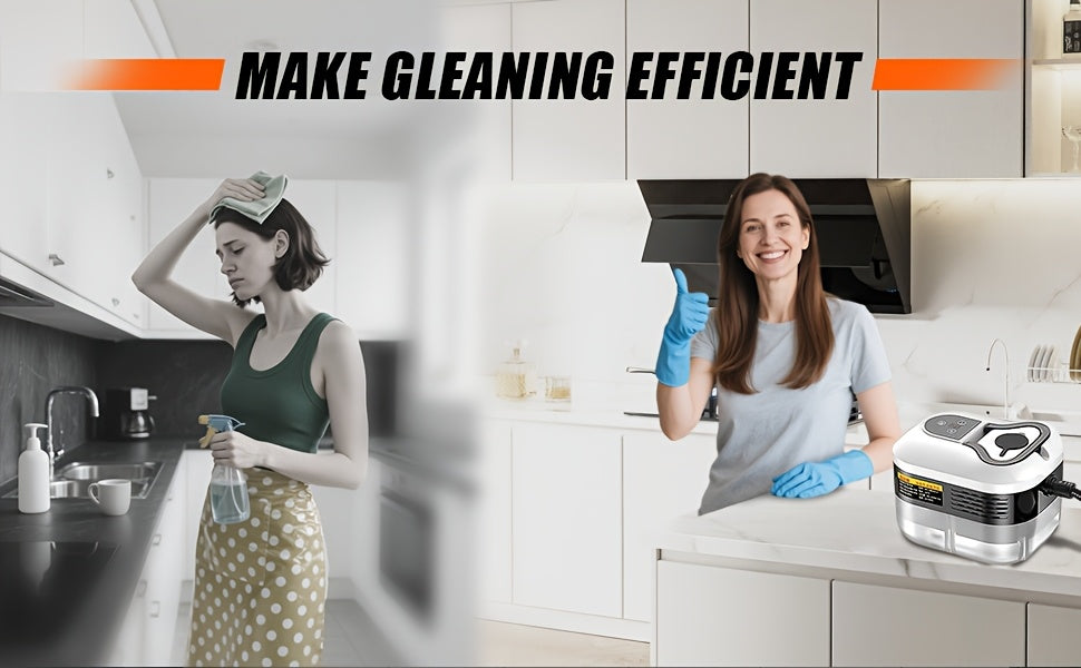 High-Pressure Steam Cleaner, Portable High-Temperature Bathroom Steam Cleaner With 3 Brush Heads, Household Steam Cleaner For Kitchen Furniture Home Car Cleaning, The Perfect Gift For Mom - Mother'S Day Gift