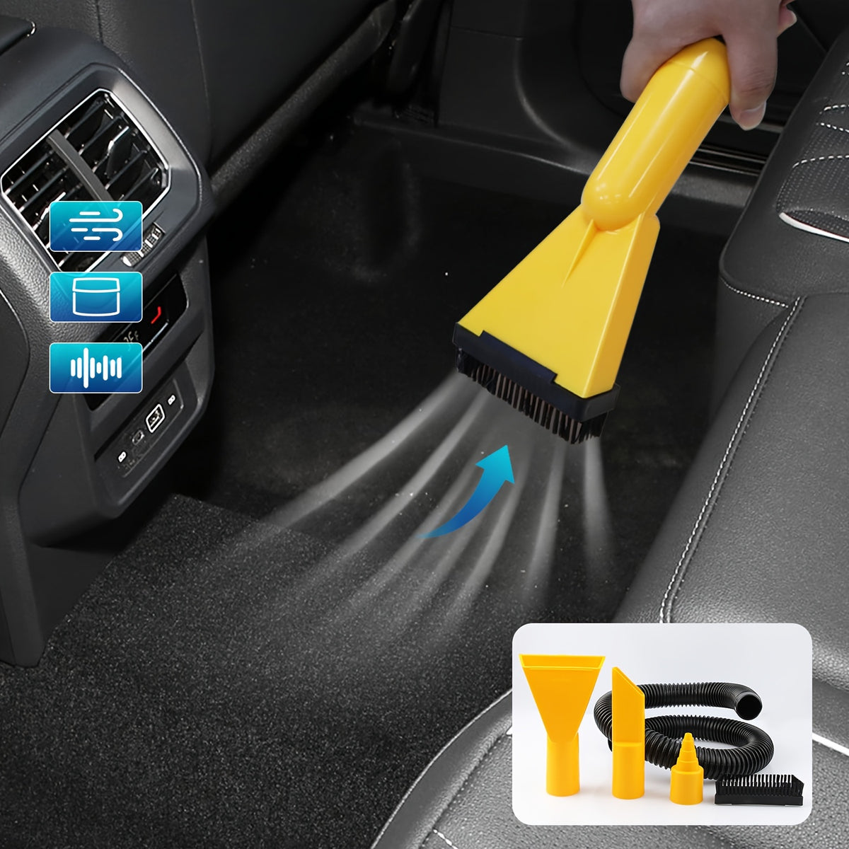 Vehicle Mounted Suction And Blowing Double Use Bucket Vacuum Cleaner Car Portable Multi Function Tool Cylinder Style Large Capacity Vacuum Cleaner Automobile Interior Cleaning Tool