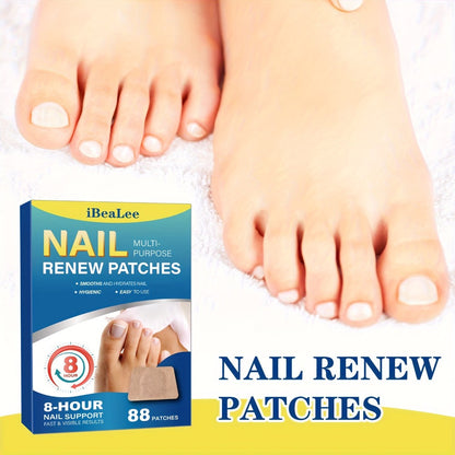 Nail Repair Patches 88Pcs – Protective Nail Strengthening Stickers for Fragile, Thin, Cracked Toenails & Fingernails | Works for Men & Women, Easy Peel-and-Stick Nail Care Treatment