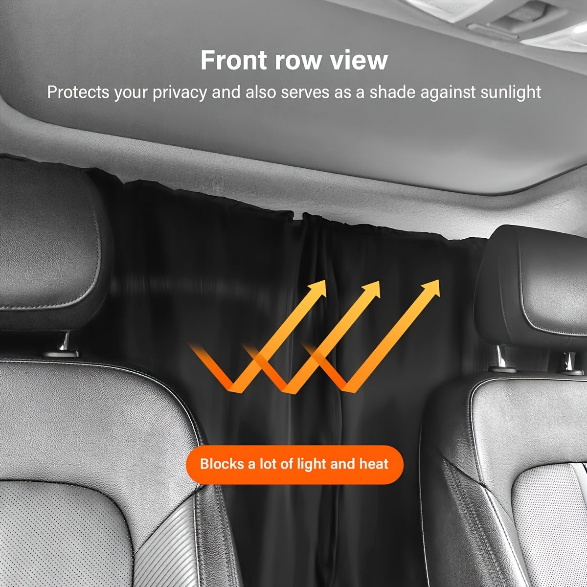 4pcs Car Privacy Curtain Set, Oxford Material, with Rear Seat and Side Window Drapes, Storage Pockets for Sedans and SUVs, Car Curtains