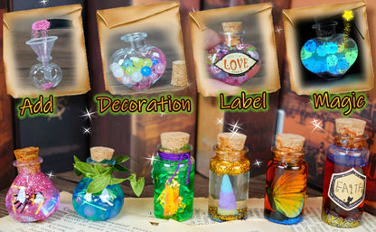 DIY Magic Potion Making Kit for Kids – Wizard Potion Bottles Craft Set Fantasy Arts & Crafts for Girls Boys Ages 6+ Halloween Christmas Birthday Gift Party Activity