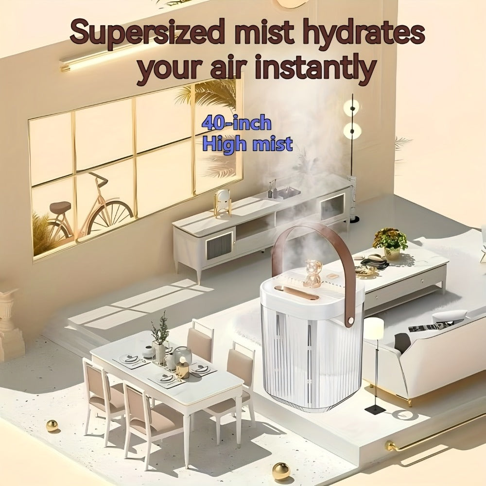 Cool Mist Humidifier for Bedroom & Large Room – 2L Top-Fill, 40-Hour Runtime, 26dB Ultra-Quiet, Auto Shut-Off, Easy to Clean, Whole House Humidifier for Plants, Baby Room & Home, White & Green
