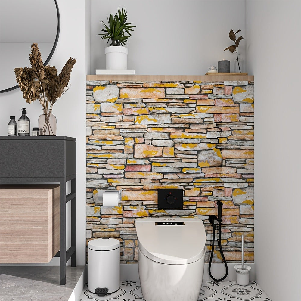 Marble Floor & Wall Decals 40-Pack Self-Adhesive Waterproof Removable Vinyl Sheets – Luxury Marble Pattern Tile Stickers for Bathroom, Kitchen & Living Room