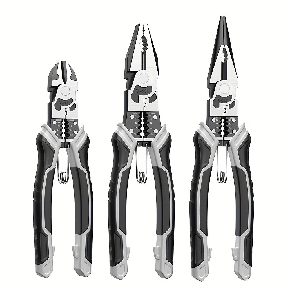 3pcs Pliers Set Diagonal Pliers Needle Nose Pliers Wire Cutter Multifunctional Electrician Hand Tools Heavy Duty Hardware Tool Kit