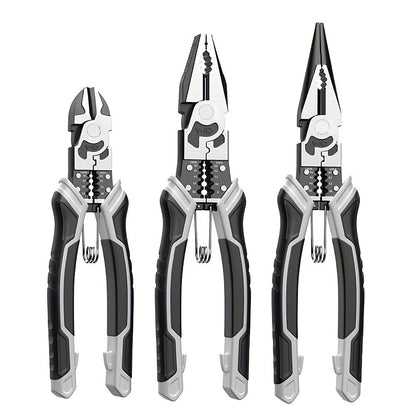 3pcs Pliers Set Diagonal Pliers Needle Nose Pliers Wire Cutter Multifunctional Electrician Hand Tools Heavy Duty Hardware Tool Kit