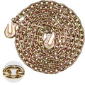 VEVOR Binder Chain G80 Tie Down Tow Chain with Two Hooks 5/16" x 14.2/10.3' 4900 lbs /3/8" x 10.3' 7100 lbs