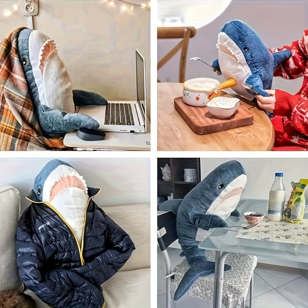 Shark Plush Stuffed Animal Mixed Colors – Cute Soft Shark Doll Couch Throw Pillow, Ocean Animal Toy Gift for Girls Kids Women Birthday Christmas Holiday