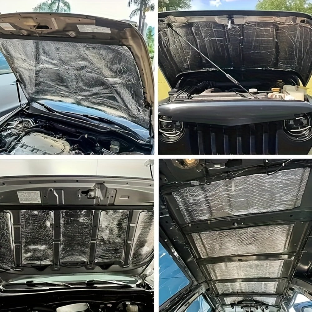 Sound Deadener Mat for Cars - Heat Shield & Noise Reduction Insulation with Self-Adhesive Backing, Reflective Aluminum Foil, Easy Cut & Install for Car Floor, Cab & Trunk (22 or 26 Sq Ft)