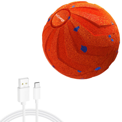 Interactive Dog Ball Toy USB Rechargeable - Automatic Bouncing Rolling Spinning Ball with Sleep Mode & Tap-to-Play, Smart Self-Moving Dog Toy for Indoor Play, Boredom Buster for Small Medium Large Dogs