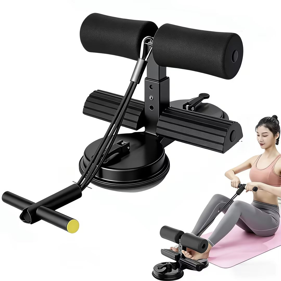 Adjustable Ab Trainer Sit-Up Assistant Device – Abdominal Exercise Equipment for Home Gym, Core Strength Training Aid for Men & Women, Unisex Workout Tool, Available in Black & Pink